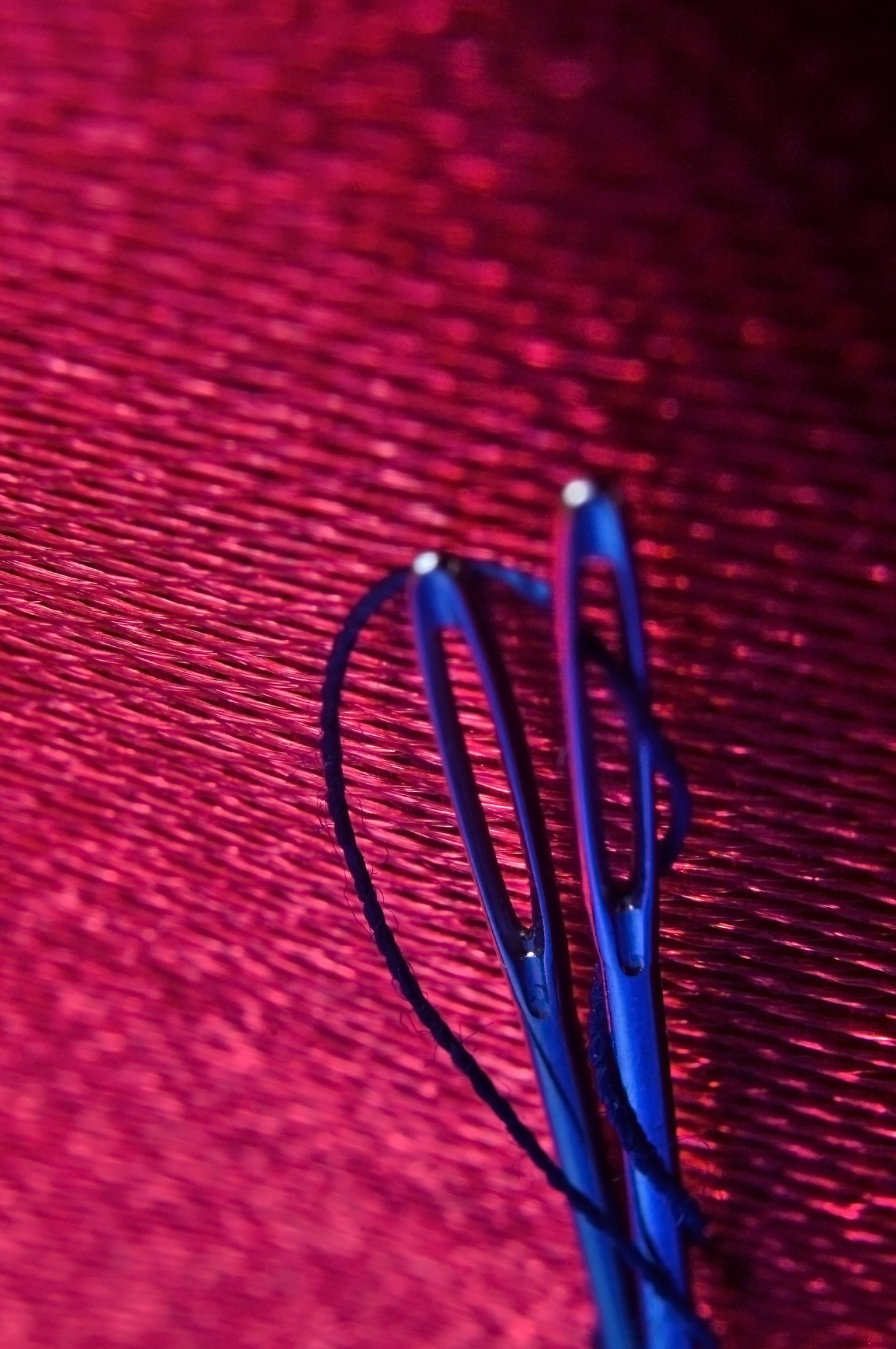 Close-up of thread texture and stitch
